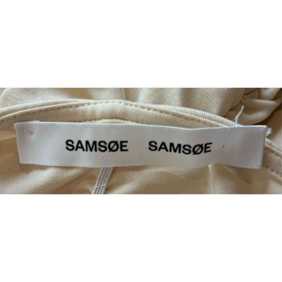 Samsoe Samsoe Ruched Long Sleeved T in Cream NWOT Size XXS - Picture 6 of 8